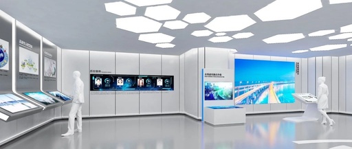 青島自動化設備有限公司展覽展廳設計效果圖